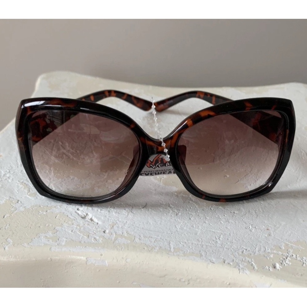 City shaded tortoise oversized square translucent sunglasses